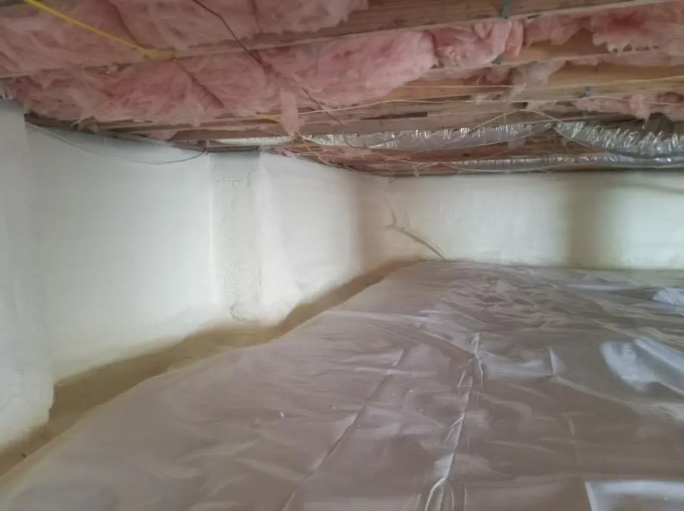 Crawl space encapsulation with closed-cell spray foam for Roof Maintenance in Pantops